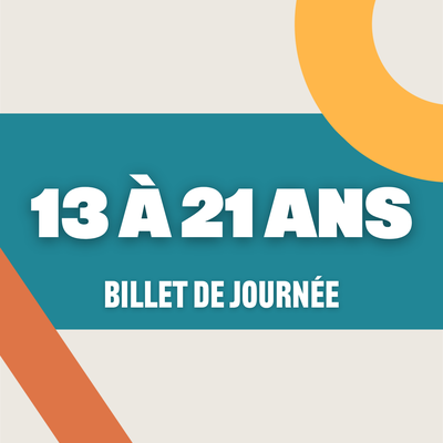 Journée individuel - 13 à 21 ans (étudiant)
